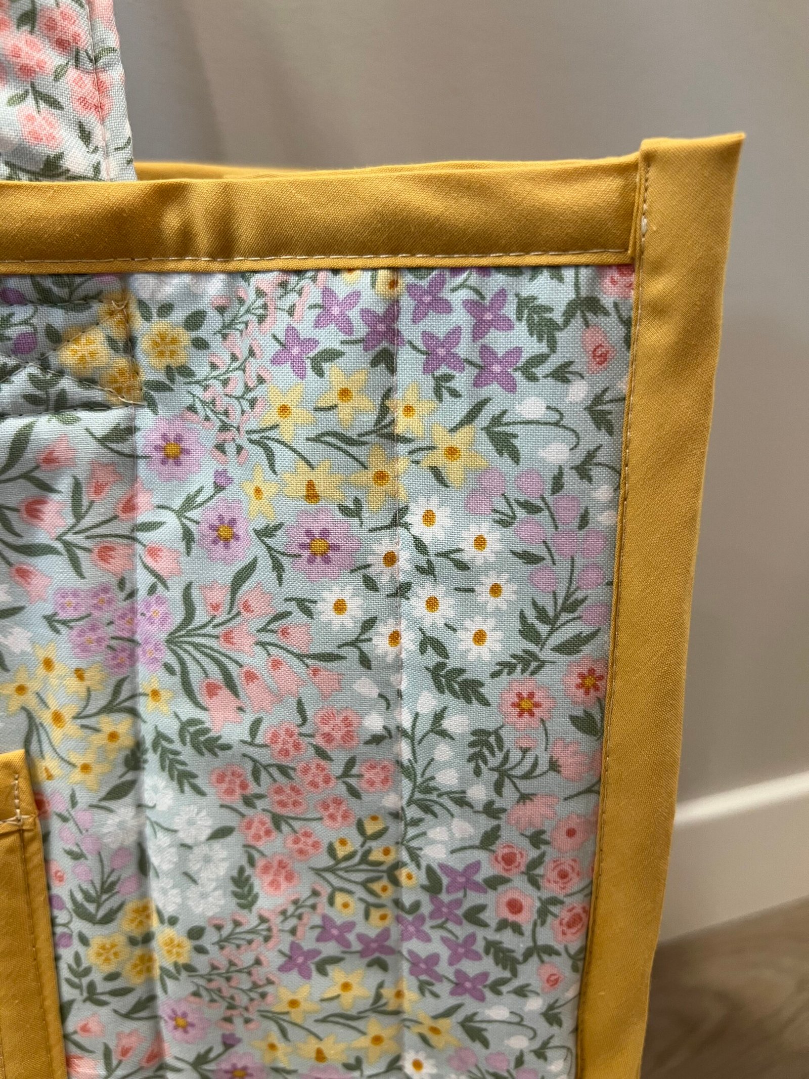 Quilted Boxy Everyday Tote in Bunny Trail - Image 2