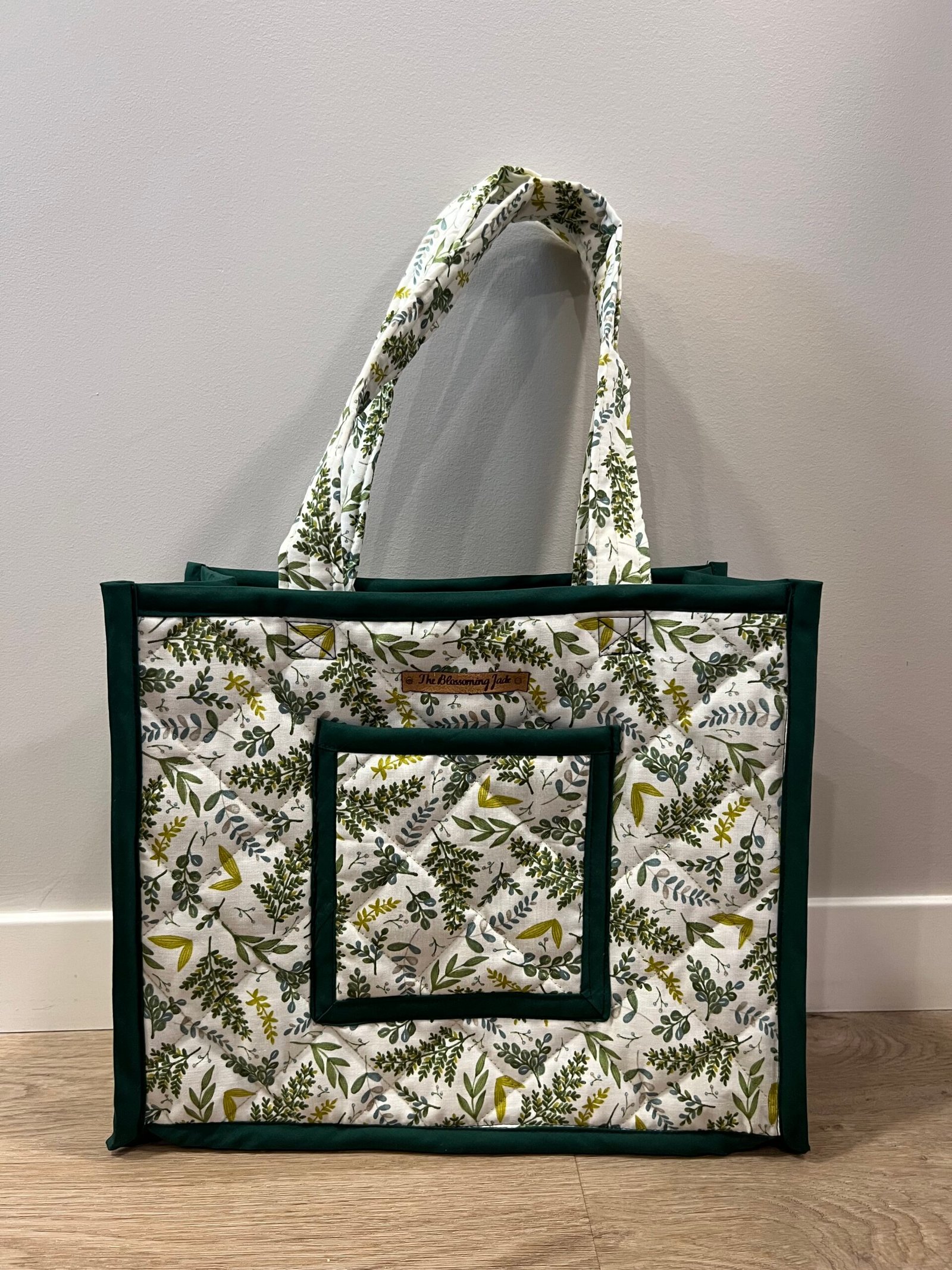 Mini Quilted Everyday Tote in Leaves