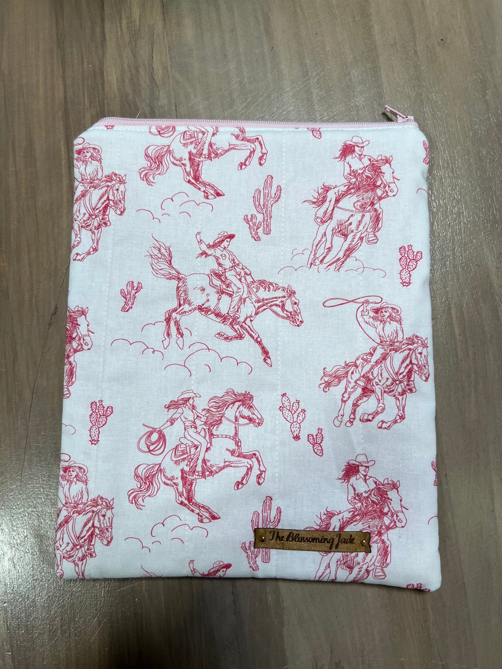 Quilted Book Sleeve in Pink Cowgirl - Image 4