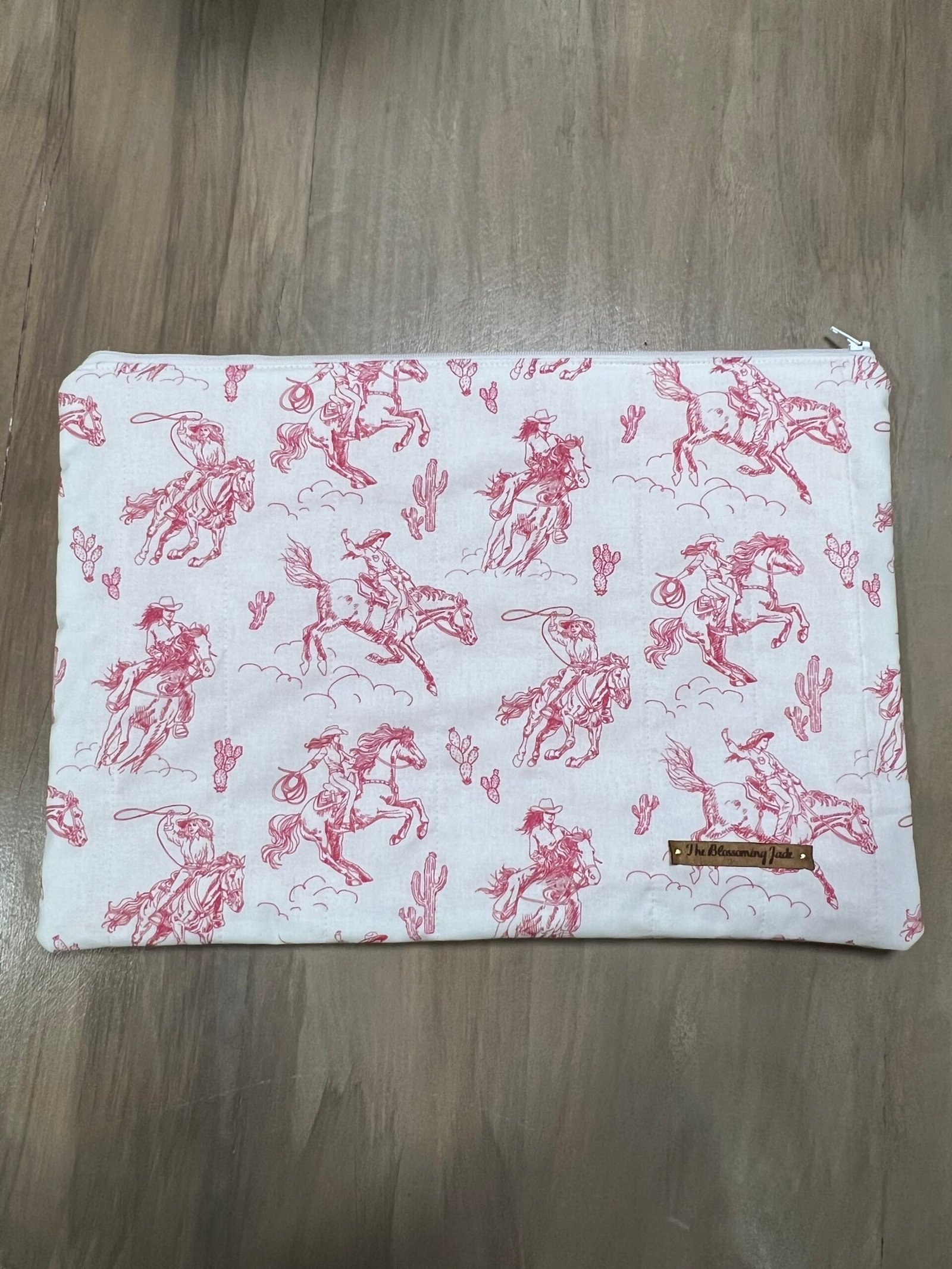 Quilted Laptop Sleeve - 15/16in - Pink Cowgirl - Image 3