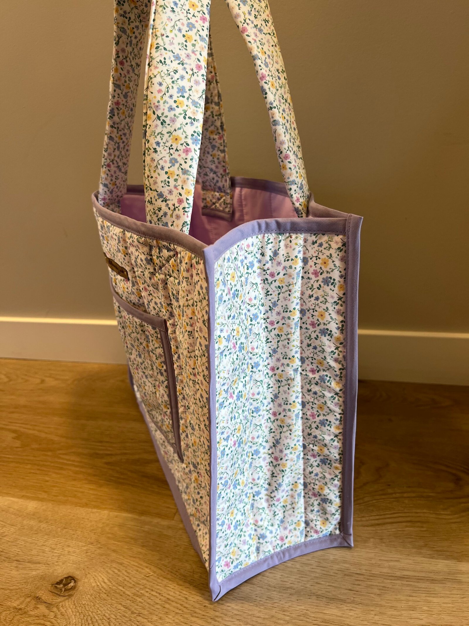 Mini Quilted Everyday Tote in Spring Floral - Image 3