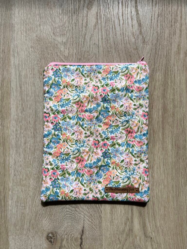 Quilted Book Sleeve in Tropical Floral